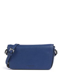 Chudy Small Pebble S Umhängetasche genarbtes Rindsleder blau