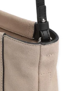 Chudy Suede S Umhängetasche aufgerautes Rindsleder beige