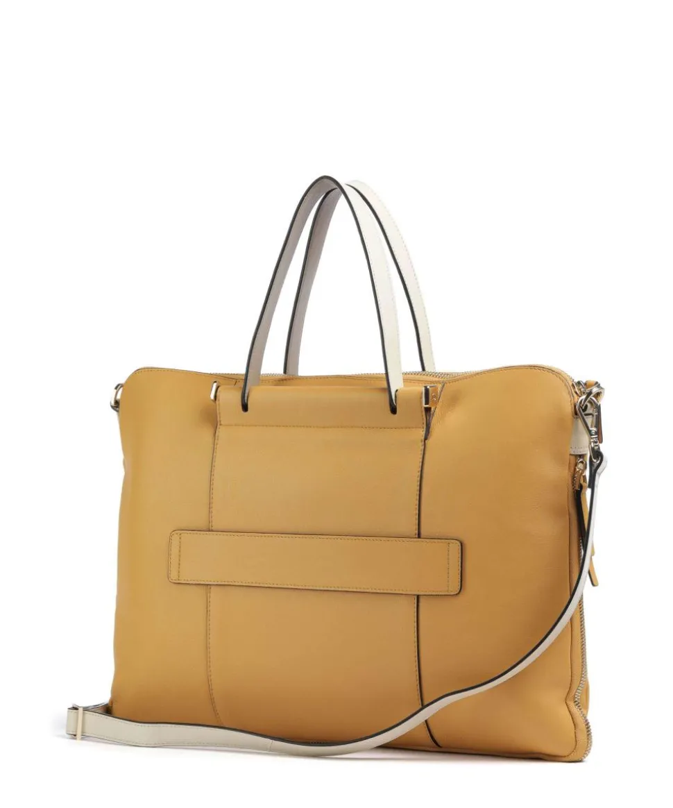 Circle Aktentasche 14″ fein genarbtes Rindsleder ocker