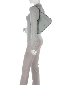 Circle Schultertasche fein genarbtes Rindsleder mintgrün