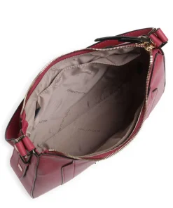 Circle Schultertasche fein genarbtes Rindsleder rot