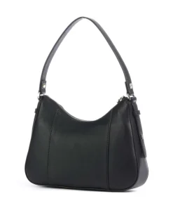 Circle Schultertasche genarbtes Rindsleder schwarz