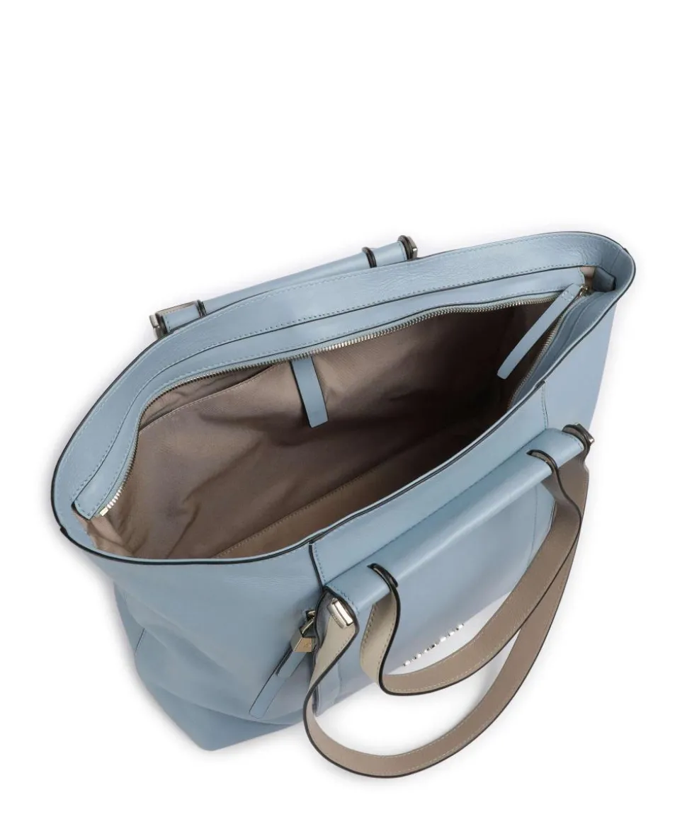 Circle Shopper 15″ fein genarbtes Rindsleder hellblau