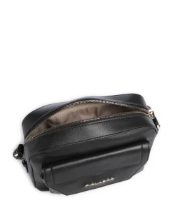 Circle Umhängetasche fein genarbtes Rindsleder schwarz