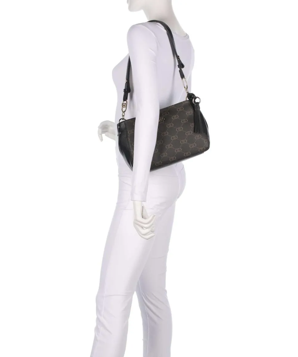 Cirry M Schultertasche Lederimitat schwarz/braun