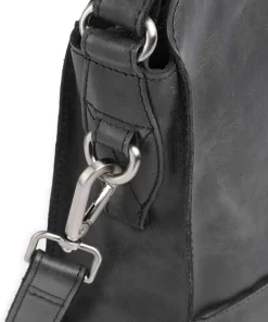 City Cowboy Ulani Schultertasche fein genarbtes Leder schwarz