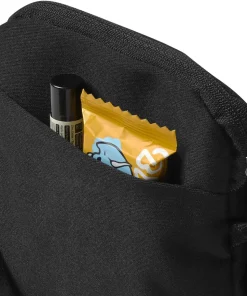 City Umhängetasche recyceltes Nylon schwarz