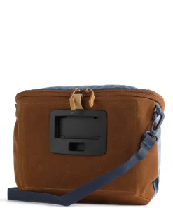 CityBox Lenkertasche recyceltes Polyester blau/braun