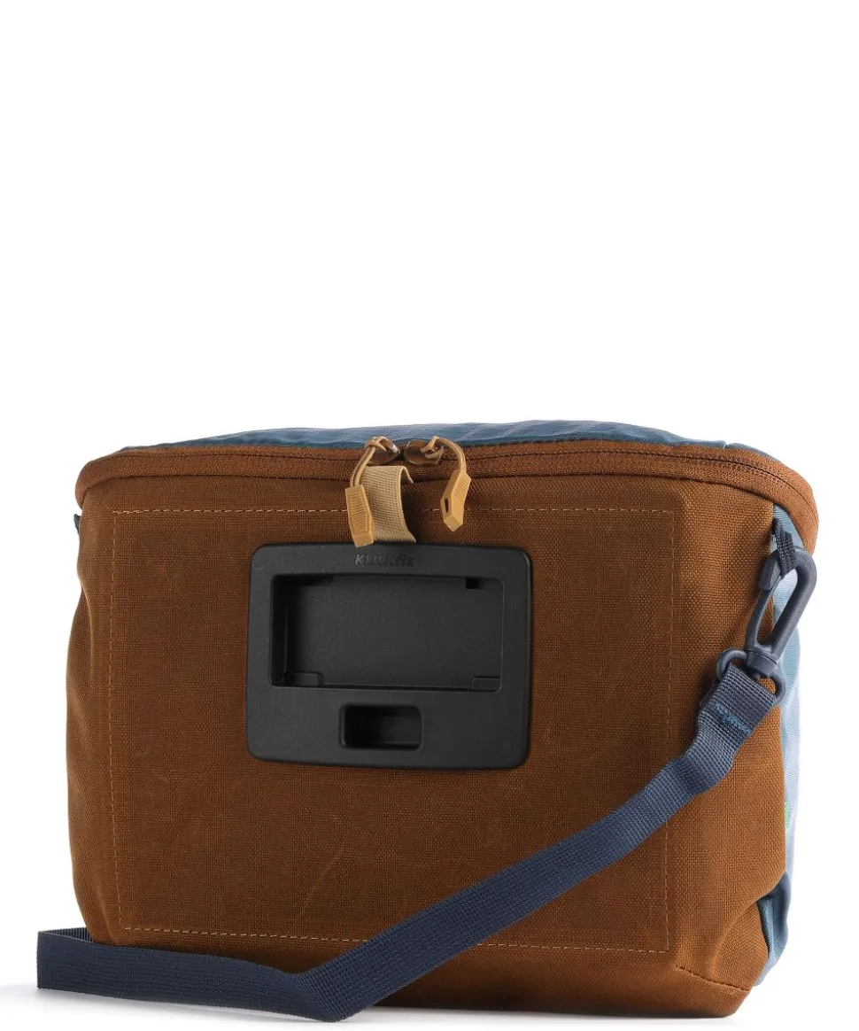 CityBox Lenkertasche recyceltes Polyester blau/braun