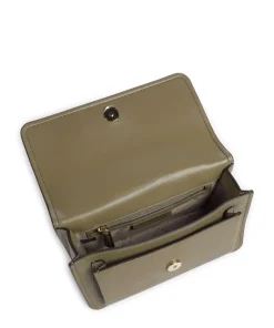 Claire Large Schultertasche genarbtes Rindsleder khaki