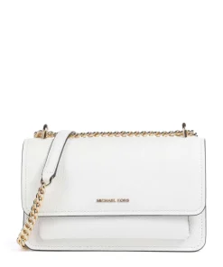 Claire Large Schultertasche genarbtes Rindsleder weiß