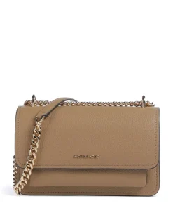 Claire Large Schultertasche genarbtes Rindsleder taupe