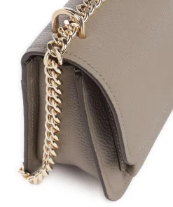 Claire Large Schultertasche genarbtes Rindsleder taupe