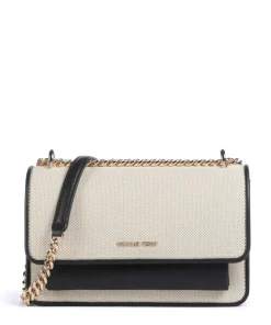 Claire Schultertasche Canvas natur/schwarz