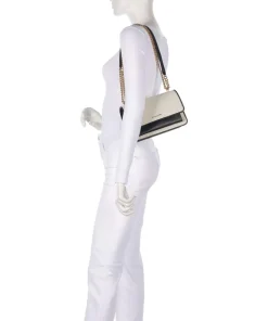 Claire Schultertasche Canvas natur/schwarz