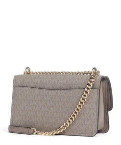 Claire Schultertasche Lederimitat taupe