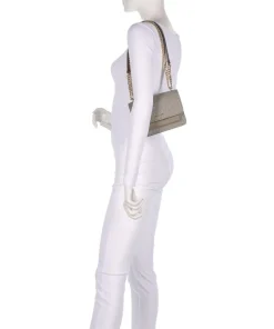 Claire Small Schultertasche Lederimitat taupe