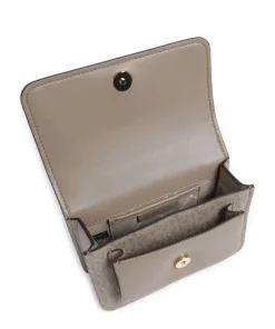 Claire Small Schultertasche Lederimitat taupe