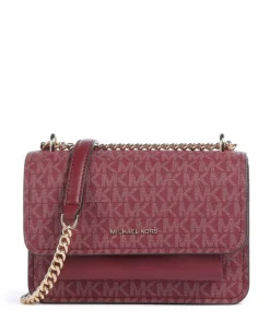 Claire Small Schultertasche Lederimitat wein