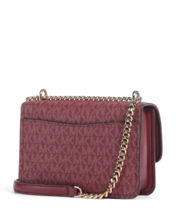 Claire Small Schultertasche Lederimitat wein