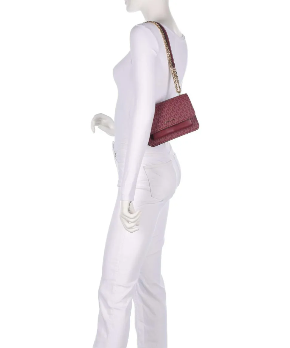 Claire Small Schultertasche Lederimitat wein