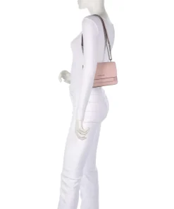 Claire Small Schultertasche genarbtes Rindsleder rosa