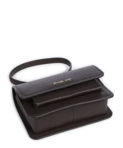 Claire Small Schultertasche genarbtes Rindsleder dunkelbraun