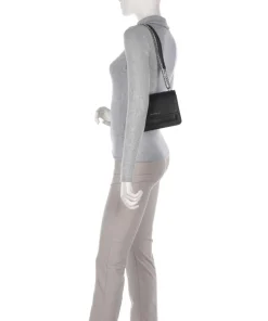 Claire Small Schultertasche genarbtes Rindsleder schwarz