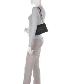 Claire Small Schultertasche genarbtes Rindsleder schwarz