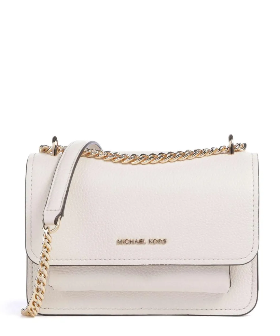Claire Small Schultertasche genarbtes Rindsleder creme
