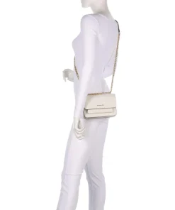 Claire Small Schultertasche genarbtes Rindsleder creme