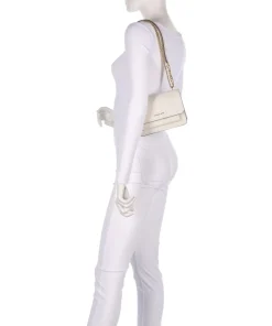 Claire Small Schultertasche genarbtes Rindsleder creme