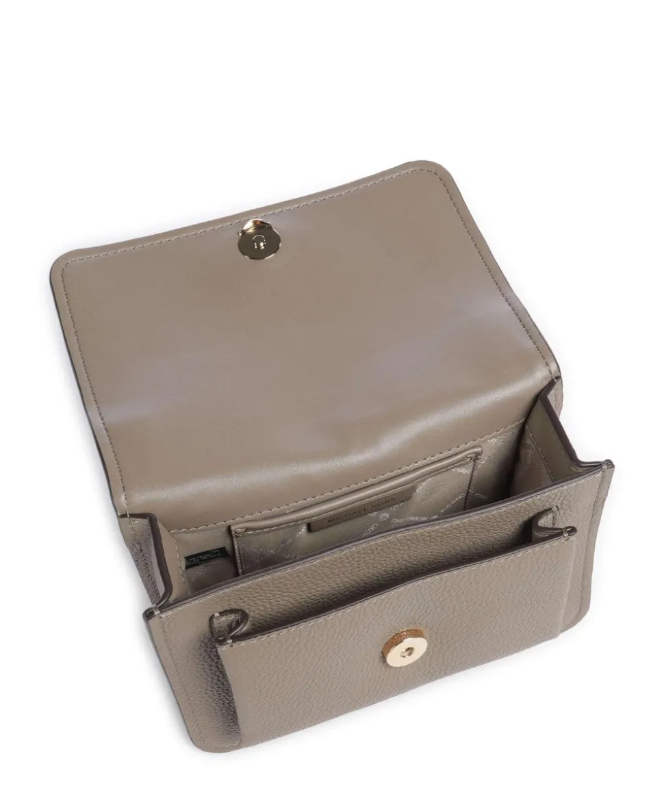 Claire Small Schultertasche genarbtes Rindsleder taupe