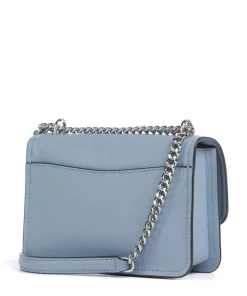 Claire Small Schultertasche genarbtes Rindsleder hellblau