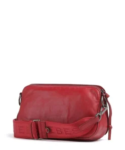 Clarice Sheep Natural M Umhängetasche Schafsleder dunkelrot