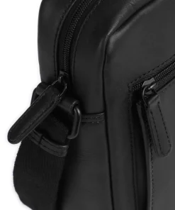 Clark Umhängetasche fein genarbtes Rindsleder schwarz