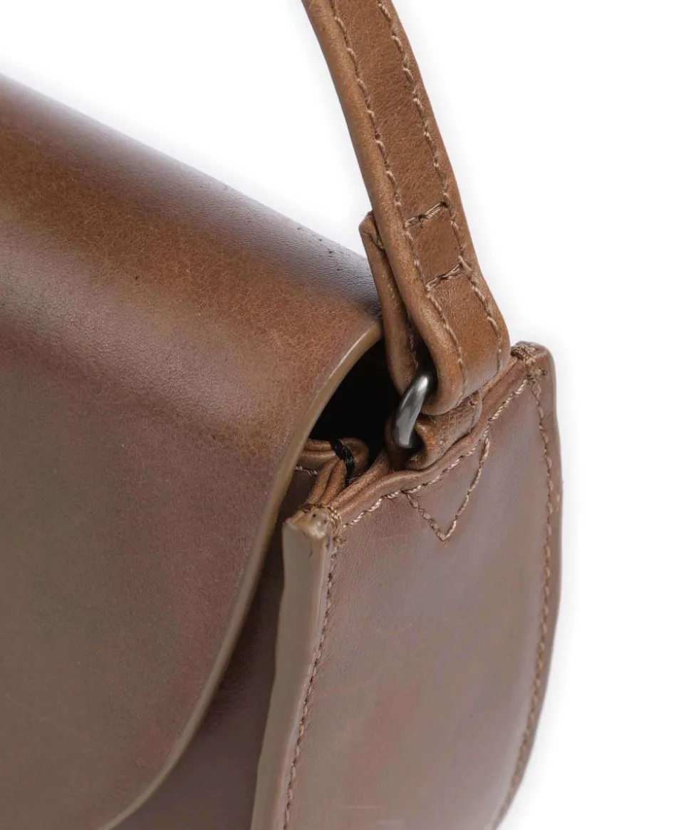 Claudette Umhängetasche fein genarbtes Rindsleder braun