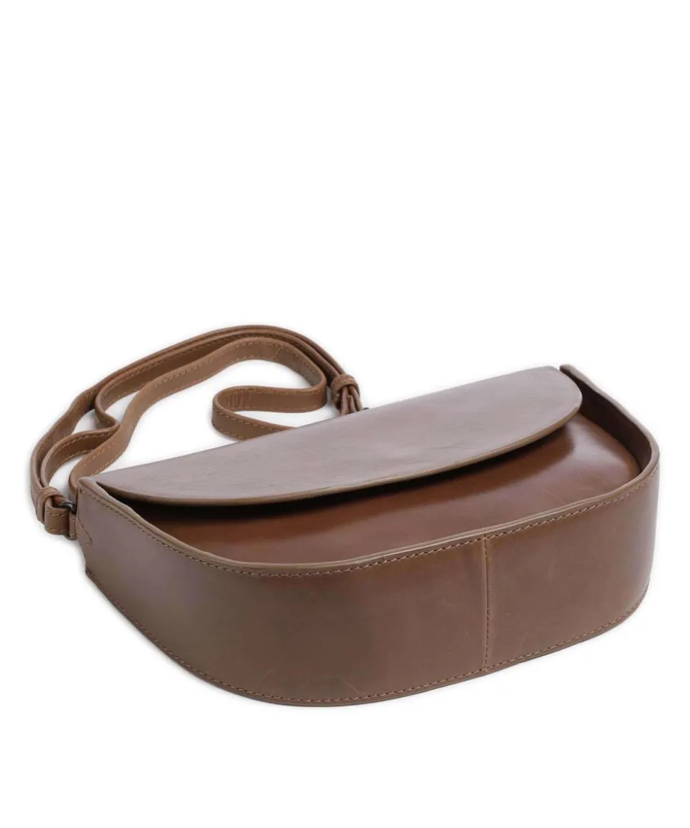 Claudette Umhängetasche fein genarbtes Rindsleder braun