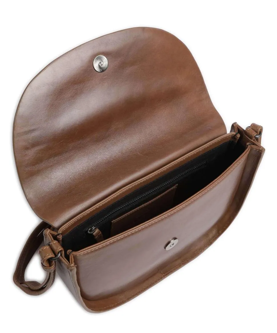 Claudette Umhängetasche fein genarbtes Rindsleder braun