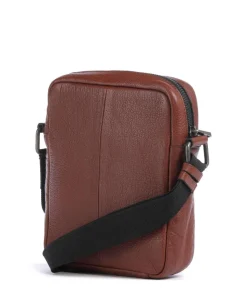 Clean Clean Umhängetasche Leder braun