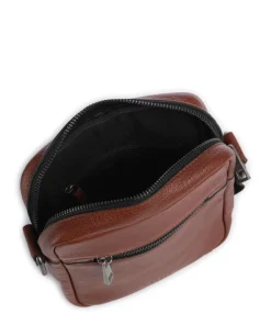 Clean Clean Umhängetasche Leder braun