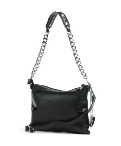 Cleveland Debbie Schultertasche fein genarbtes Kalbsleder schwarz