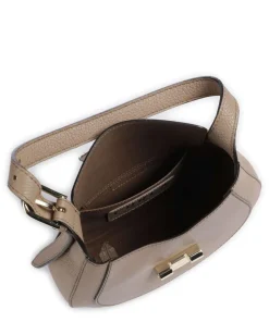 Club 2 S Beuteltasche genarbtes Leder taupe