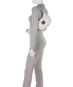 Club 2 S Beuteltasche genarbtes Leder elfenbein