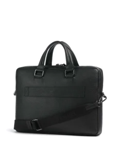Côme Aktentasche 14″ genarbtes Rindsleder schwarz