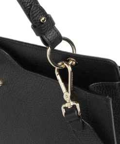 C-Me Handtasche genarbtes Rindsleder schwarz