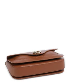 C-Me Umhängetasche genarbtes Rindsleder braun