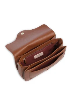 C-Me Umhängetasche genarbtes Rindsleder braun