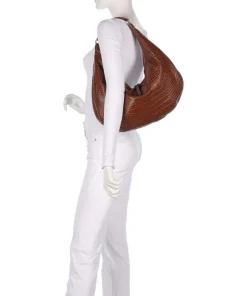 Cocco Mondial Nana Big Beuteltasche geprägtes Leder braun