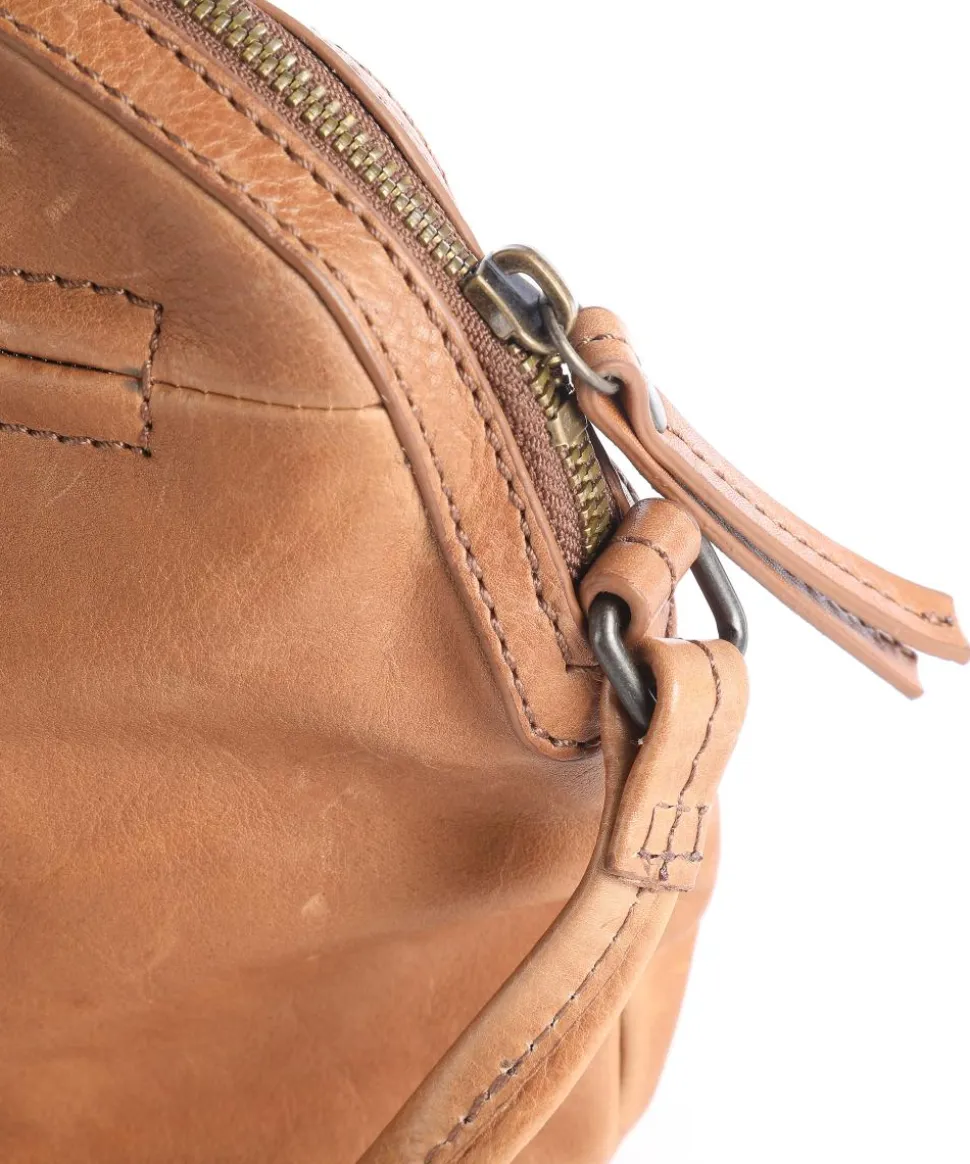 Coffee Klatsch Aubrey Schultertasche genarbtes Rindsleder braun